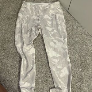 White camo leggings